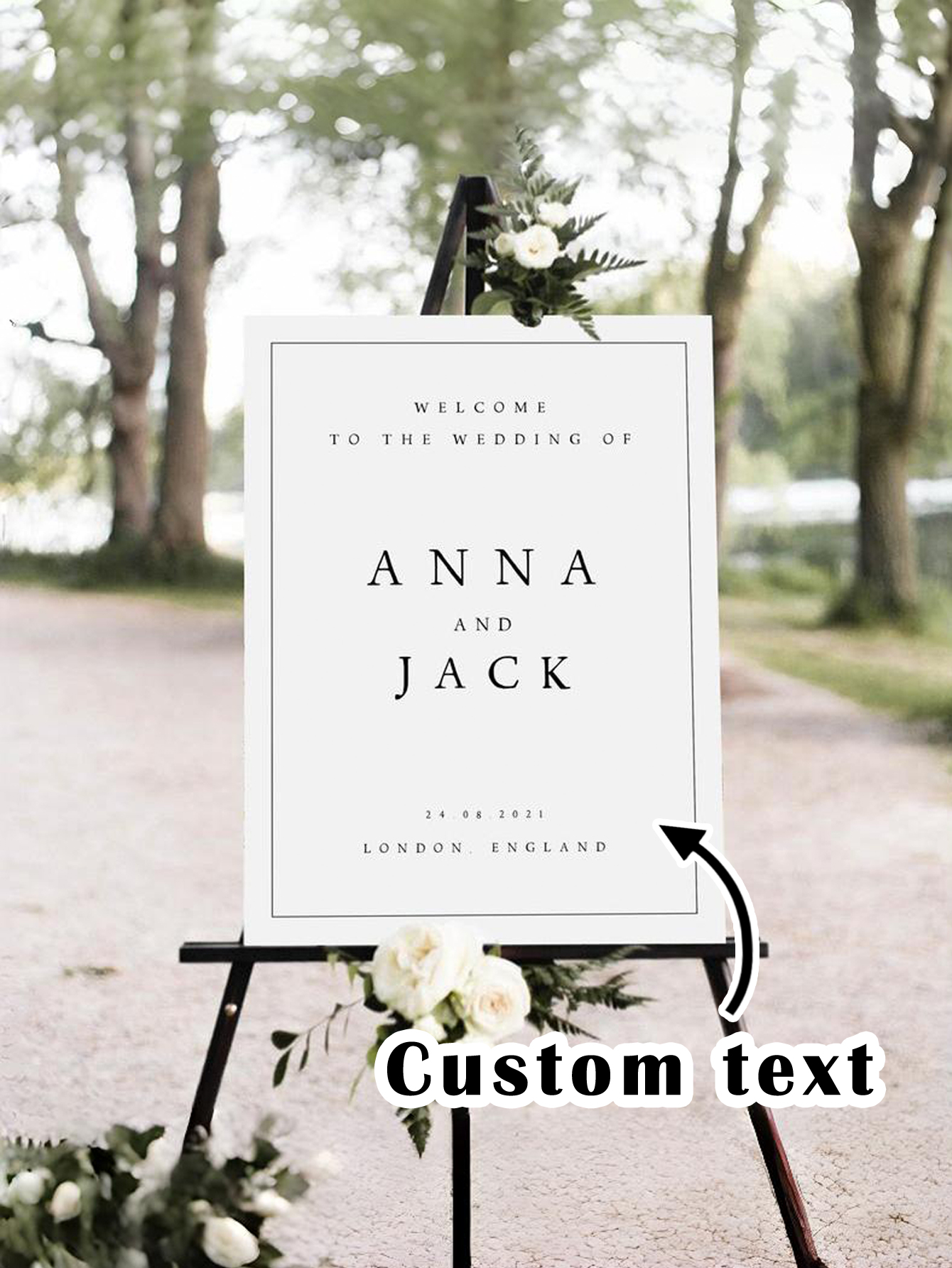 Minimalist PVC Wedding Welcome Sign